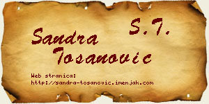 Sandra Tošanović vizit kartica